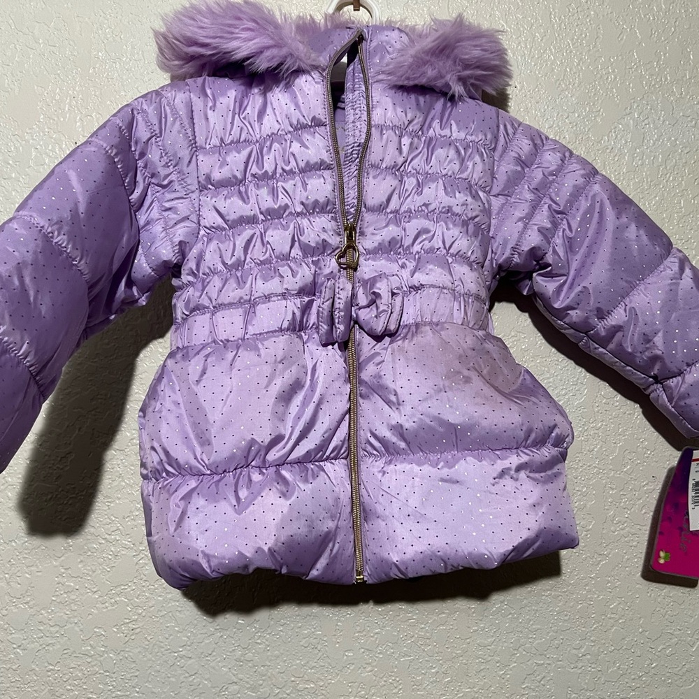 Pistachio
Purple Hooded Puffer Jacket